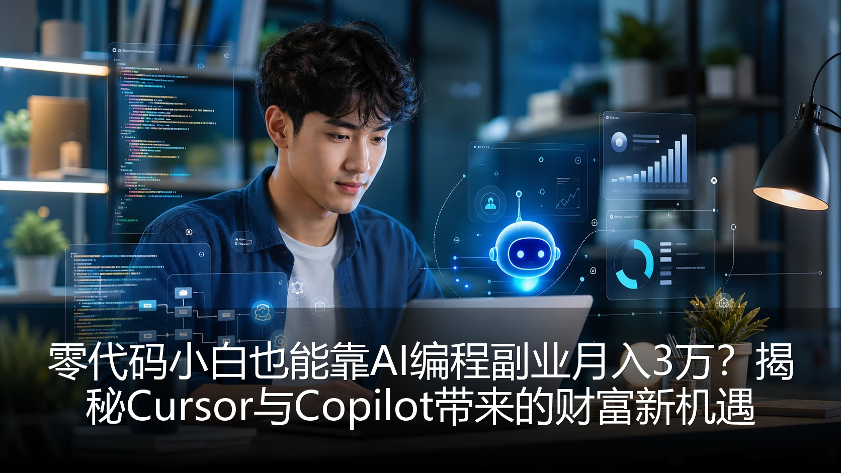 零代码小白也能靠AI编程副业月入3万？揭秘Cursor与Copilot带来的财富新机遇