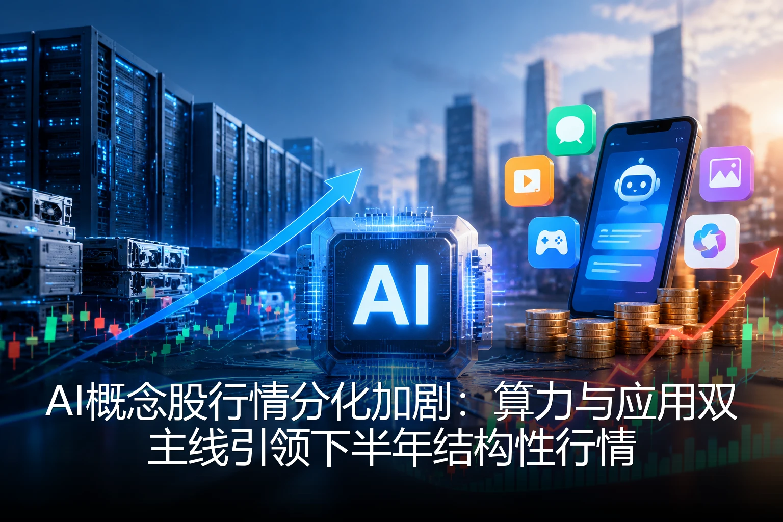 AI概念股行情分化加剧:算力与应用双主线引领下半年结构性行情